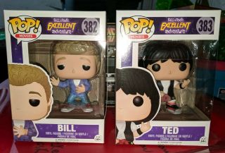 Bill And Teds Adventure Funko Pops Bill And Ted 383,  382 Vaulted