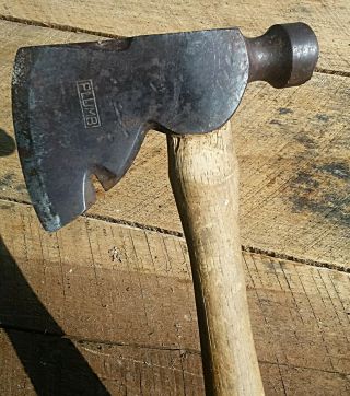 Vintage Plumb Carpenters Axe/hatchet W/ Nail Puller Hammer Head 17 " Wood Handle