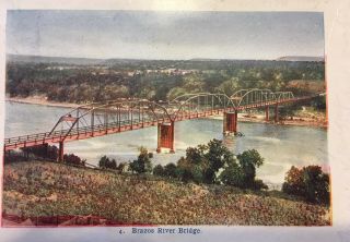 Brazos River Bridge Mineral Wells Vintage Post Card 1906 1 Cent Stamp Historical