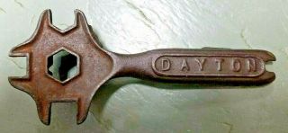 Antique Cast Iron Dayton Wagon Buggy Wrench 2812 Patented Hexagonal Nut