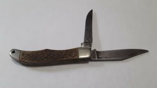 Schrade Walden 225h Folding Hunter 2 Blade Knife Pocket Knife Made In The Usa