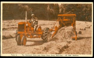 Allis - Chalmers Tractor & Roto - Baler Postcard