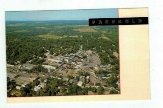 Nj Freehold Jersey Vintage Post Card Aerial View Of Town