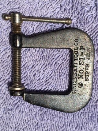 Vintage Adjustable C Clamp Cincinnati Tool Co.  51 Jr.