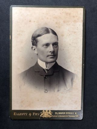 Victorian Photo: Cabinet Card: Elliot & Fry: Handsome Man Named Capt Allgood