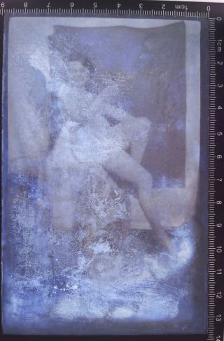 Vintage Adult Risqué Nude Erotic Glass Plate Negative [GP54] 2