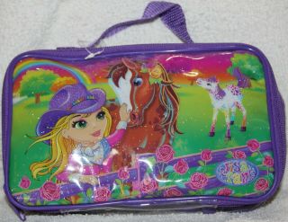 Lisa Frank Rainbow Chaser Lollipop American Cowgirl School Pencil Bag Carry Case 2