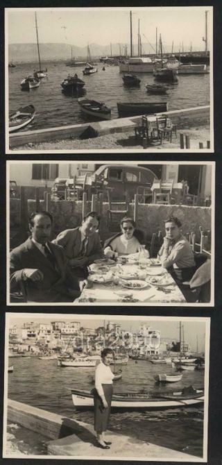 Greece Piraeus Tourkolimano 3 Small Photos 1955