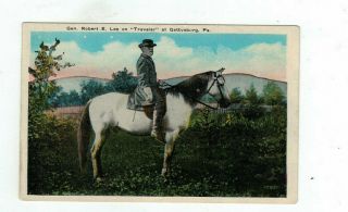 Pa Gettysburg Pennsylvania Antique Post Card Genl.  Robert E.  Lee On His Horse