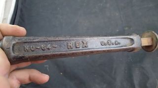 Antique Vintage Bridgeport No.  64 Rex Cast Iron Nail Puller USA Cond 3