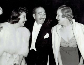 1938 Vintage Photo At Academy Awards Loretta Young Adolph Menjou Verree Teasdale