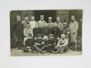 French Prisoners Of War In Germany 1916 Photo Postcard