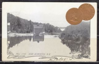Canadian 1c Coin Post Card,  1905,  Mill Cove Near Newcastle,  Brunswick