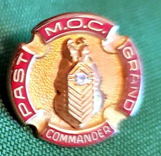 Miniature Past Grand Commander Moc Military Order Of The Cootie 10k Hatlapel Pin