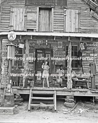 Old Vintage Antique Country Store Texaco Visible Gas Pump Coca Cola Sign Photo