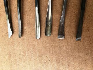 Vintage Millers Falls Carving Tool Set 6 Woodworking Chisels 2