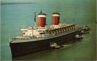Postcard Ss United States Unposted Ship Largest Passenger Liner