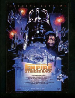 Movie / Cinema Chrome Postcard Advertising Star Wars Empire Strikes Back Vader