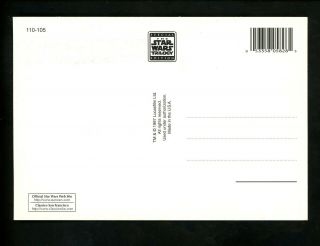 Movie / Cinema chrome postcard Advertising Star Wars Empire Strikes Back Vader 2