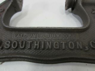 Antique Pat.  Date 1888 P.  S.  & W.  Co.  Southington Conn.  2 1/2 