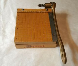 Vintage Ingento No.  1 Guillotine Paper Cutter Ideal School Supply Co Chicago