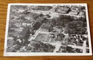 Air View Of Dawson Springs,  Kentucky Postcard Of Downtown