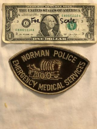 Old Vintage Norman Ok.  Emergency Medical Services Police Patch Oklahoma