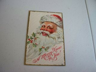Vintage Antique Postcard Christmas Santa