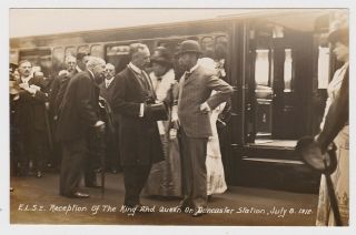 Real Photo Card King George V Royal Visit Doncaster 1912 Mining Disaster