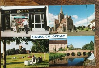 Clara Co Offaly Irish Postcard