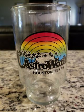 Vintage Large Astroworld Houston Texas Drinking Glass 32 Oz