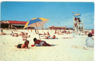 Vintage Pensacola Florida Fl " Pensacola Beach & Beach Casuino " Postcard