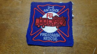 U S Air Force Fire Department Fire Crash Rescue Fire Fighter Patch Bx T 3