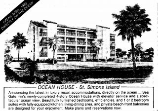 4 " X6 " 1970s Larger Georgia Postcard Ocean House St.  Simons Island Ga Ocean Blvd