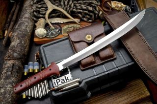CFK IPAK Handmade D2 Custom Modern Tactical Short Sword Wakizashi Blade Knife 2