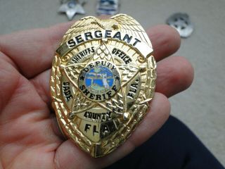Florida Dade County Defunct Sheriff Deputy Sergeant Police Badge Prop Obsolete