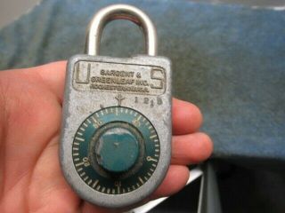 Old S And G High Security Combination U.  S.  Military Logo Padlock Lock,  No Combo