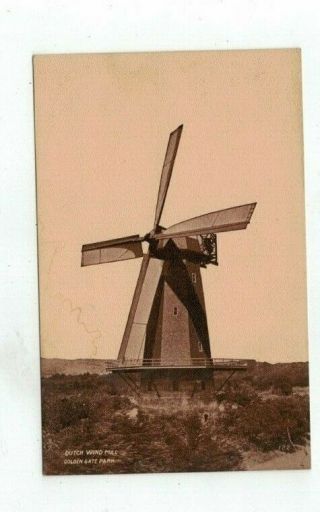 Ca San Francisco California Antique Sepia Post Card Wind Mill Golden Gate Park