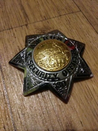 Cool Akron Security Officer Badge 7 Point Star Ed Jones Co Oakland California