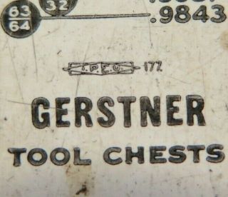 H.  Gerstner & SONS DAYTON OHIO ADVERTISING RULER Machinist Wooden Tool Chest BOX 4