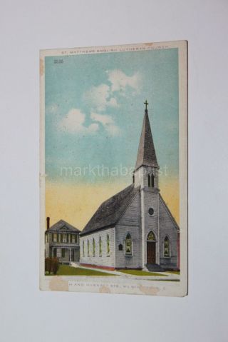 Early 1900s St Matthews English Lutheran Church Harnett Wilmington Nc Postcard