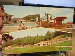 Vintage Old Postcard Kentucky Honey Bee Holiday Motor Lodge Motel Chair Lift