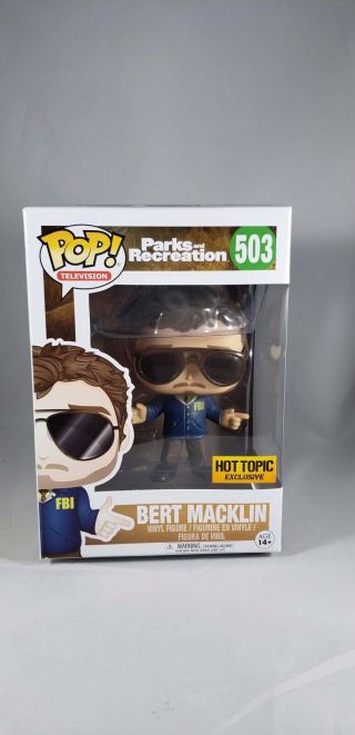Funko Pop Bert Macklin Parks And Recreation Hot Topic Exclusive Andy Dwyer