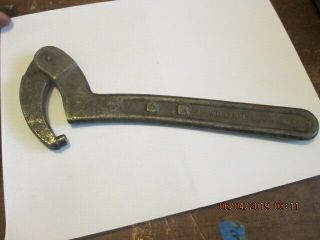 P36) J.  H.  Williams & Co 474 Adjustable Hook Spanner Wrench 2 " To 4 - 3/4 "