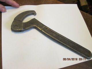 p36) J.  H.  Williams & Co 474 Adjustable Hook Spanner Wrench 2 
