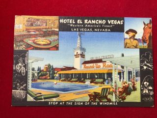 Vintage Hotel Casino El Rancho Las Vegas Strip,  Nv 1930 