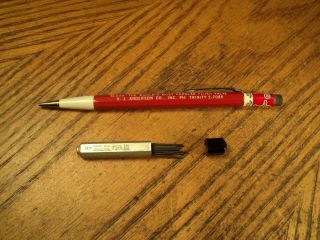 Vintage Autopoint Mechanical Pencil Advertising Sloan Flush Valve W/ Black Lead