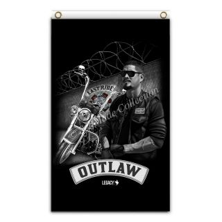 Outlaw 3x5ft Flag Banner Bikers Mayans Mc Sons Of Anarchy Poster Collectible