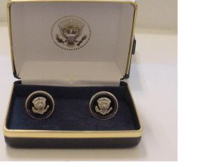 President Trump Cufflinks - Presidential Seal Silver