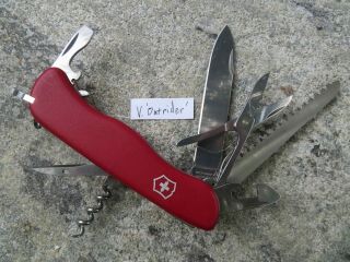 Victorinox Swiss Army Outrider Slide - Lock Pocket Knife In Red 111mm